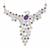 Peacock Multi Gemstone Sterling Silver Necklace ATGW 16.85cts 