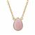 Peruvian pink Opal Necklace in Gold Plated Sterling Silver 3.13cts