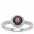 Burmese Spinel Ring with White Zircon in Sterling Silver 1.24cts