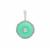 Chrysoprase Pendant with Australian Diamond in Sterling Silver 5.95cts