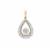 GH Diamonds Pendant in 9K Gold 1cts