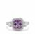 Moroccan Amethyst Ring with White Zircon in Sterling Silver 2.45cts