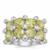 Ambilobe Sphene Ring with White Zircon in Sterling Silver 6.31cts