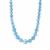 Blue Fluorite Graduated Necklace in Gold Tone Sterling Silver 240.85cts