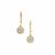 Lehrer Torus Green Amethyst Earrings with Ice Blue Diamonds in 9K Gold 2.70cts