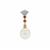South Sea Cultured Pearl, Bahia Amethyst Pendant with White Zircon in 9K Gold (9mm)