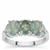 Idar Elbaite Tourmaline Ring with White Zircon in Sterling Silver 2.85cts
