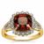 Burmese Red Spinel Ring with Diamonds in 18K Gold 3.40cts
