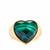 Congo Malachite Ring in Gold Tone Sterling Silver 12cts