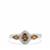  Tunduru Colour Change Garnet  Garnet Ring with White Zircon in Sterling Silver 1ct