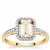 Alto Ligonha Morganite Ring with White Zircon in 9K Gold 1.65cts