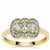 Aquaiba™ Beryl Ring with Diamond in 9K Gold 0.70ct