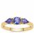 AA Tanzanite Ring in 9K Gold 1cts