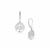 White Zircon Earrings  in Sterling Silver 0.14ct
