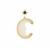 Lehrer Man in The Moon White Chalcedony Pendant with Australian Blue Sapphire in 9K Gold 15.80cts