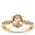 Idar Pink Morganite & White Zircon 9K Gold Ring ATGW 1ct