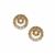 Ombre Champagne Diamonds Earrings with White Diamonds in 9K Gold 0.54cts