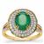 Zambian Emerald Ring with Diamonds in 18K Gold 2.78cts 