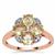 Kijani Garnet Ring with Diamond in 9K Rose Gold 1.45cts