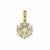 Wobito Snowflake Cut Prasiolite Pendant with White Zircon in 9K Gold 4.30cts