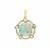 Aquaprase™, Aquaiba™ Beryl Pendant with Diamond in 9K Gold 8.50cts