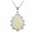 Ethiopian Opal Pendant Necklace with White Zircon in Sterling Silver 7.70cts