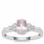 Brazilian Kunzite Ring with White Zircon in Sterling Silver 1.45cts
