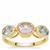 Minas Gerais Kunzite Ring with Santa Maria Aquamarine in 9K Gold 1.80cts