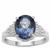 Hope Topaz Ring with White Zircon in Sterling Silver 4.60cts