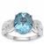 Versailles Topaz Ring with White Zircon in Sterling Silver 4.53cts
