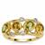 Ambilobe, Morafeno Sphene Ring with White Zircon in 9K Gold 1.50cts