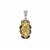 Idar Citrine, Multi-Colour Tourmaline Pendant with White Zircon in Sterling Silver 4.10cts