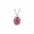 Luc Yen Ruby Pendant with White Zircon in Sterling Silver 1.35cts