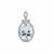 Aquamarine Pendant with Diamonds in Platinum 950 14.86cts