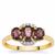 Burmese Purple Spinel Ring with White Zircon in 9K Gold 1.65cts