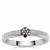 Black Diamond Ring  in Sterling Silver 0.08ct