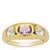 Rose De France Amethyst and Prasiolite Ring in Gold Plated Sterling Silver 1.85cts