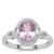 Brazilian Kunzite Ring with White Zircon in Sterling Silver 2.73cts