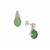 Green Serpentine Earrings in Sterling Silver 2.75cts
