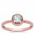 Ratanakiri Blue Zircon Ring in Rose Gold Plated Sterling Silver 0.75ct