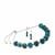 Neon Apatite Set Of Earrings and Slider Bracelet in Sterling Silver 63cts