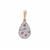 Pink Sapphire Pendant with Diamond in 9K Rose Gold 0.33ct