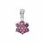Ilakaka Hot Pink Sapphire Pendant with White Zircon in Sterling Silver 2.70cts (F)