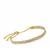 Slider Bracelet in Three Tone Gold Plated Sterling Silver