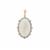 Ethiopian Opal Pendant with Diamonds in 18K Gold 9.70cts
