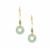 Olmec Jadeite Earrings in Gold Tone Sterling Silver 13.30cts