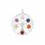 Gem Auras Chakra Pendant with 7 Gemstones AGTW 25.20cts