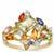 Csarite®, Multi-Colour Sapphire Ring with White Zircon in 9K Gold 2.30cts