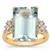 Madagascan Aquamarine Ring with Diamond in 18K Gold 8cts