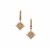 Natural Pink Diamonds Earrings with Yellow Diamonds in 9K Rose Gold 0.50cts